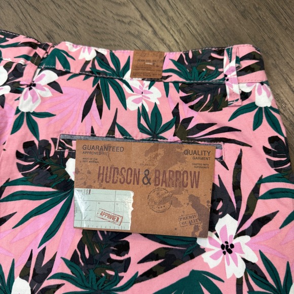 Hudson & Barrow Floral Shorts Pink Tropical Casual Size 36 NWT - Picture 10 of 10